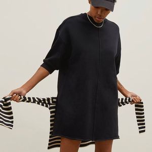 Everlane The Track Dress Black Size Medium Oversized Organic Cotton